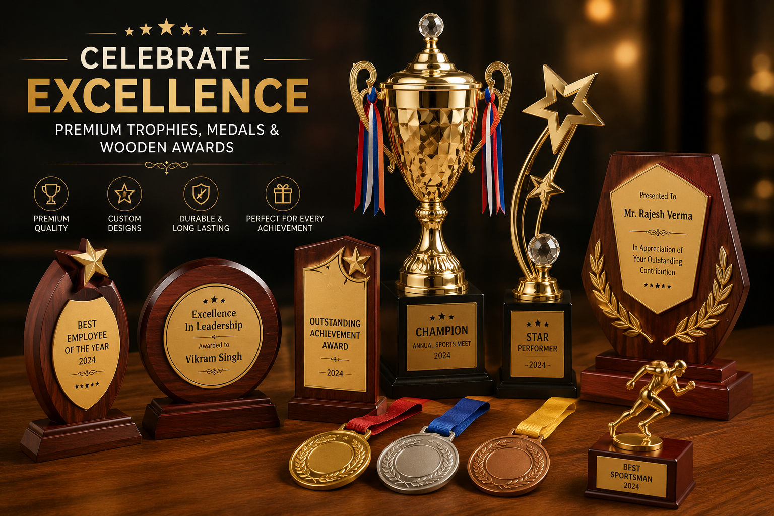 Akshar Office Supply — medals and trophies catalogue 2026