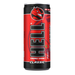 HELL ENERGY Drink - Classic, Caffeinated Beverage, 250 ml