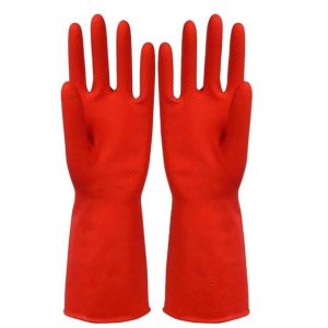 Rubber Hand Gloves Red